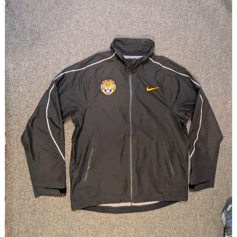 Nike LSU Tigers Track Water Resistant Jacket Mens Large NCAA Football Coat